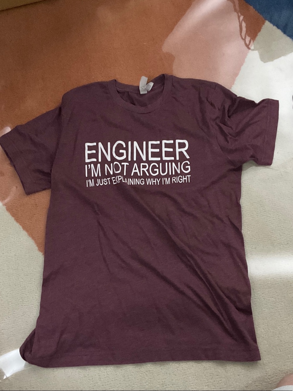 Bella Canvas Maroon Graphic 'Engineer' Short-Sleeve Tee